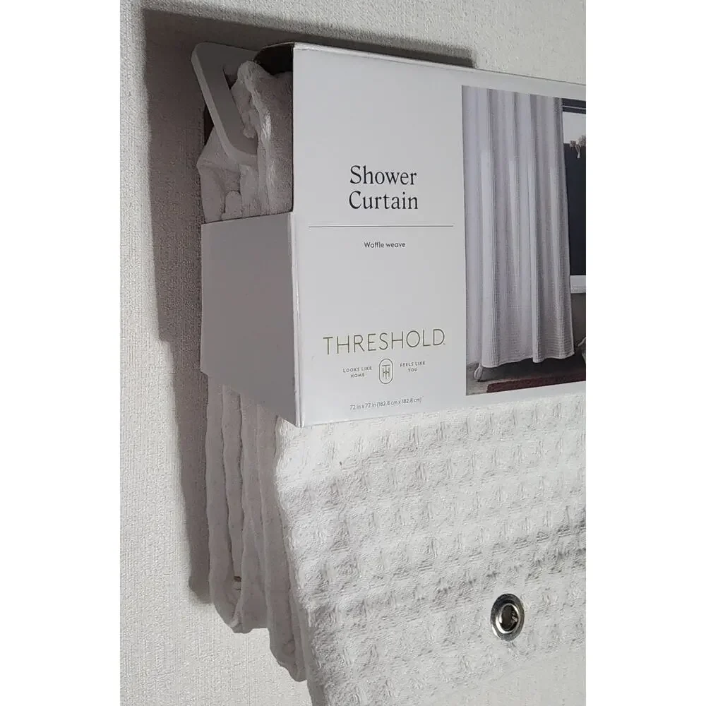 threshold shower curtains 72 x 72 waffle weave